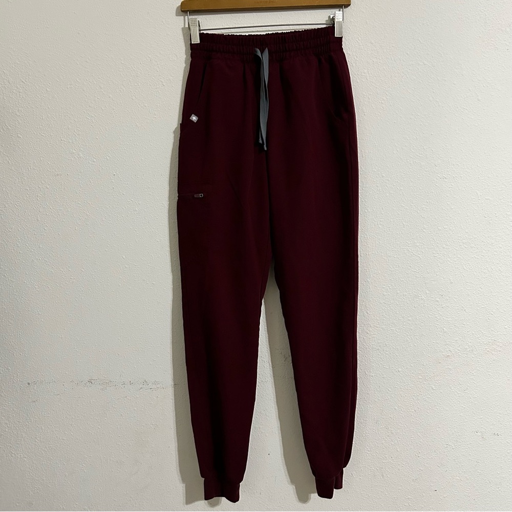 Figs Maroon Jogger Pants